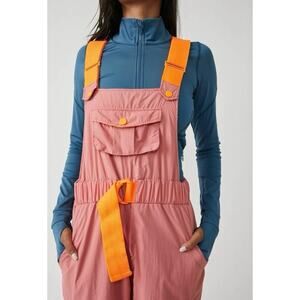 Large FP Free People Movement Morning Meadow One Piece Jumpsuit Matte Rose
